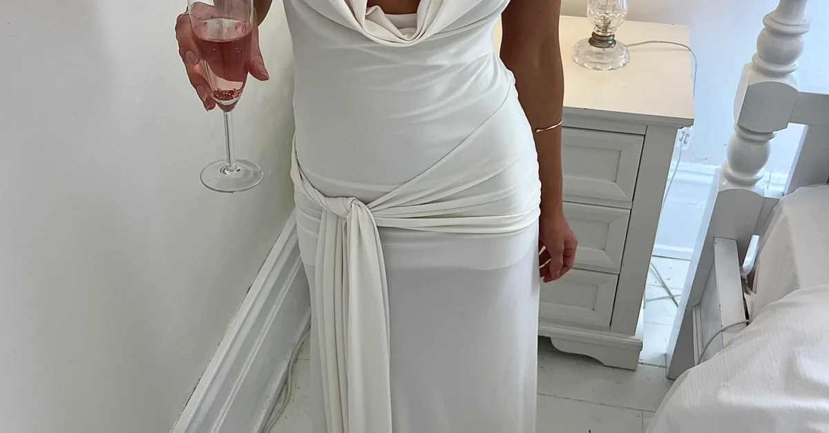 nadia dress ivory La Marie Nadia Maxi Dress in Ivory – Rent a Dress