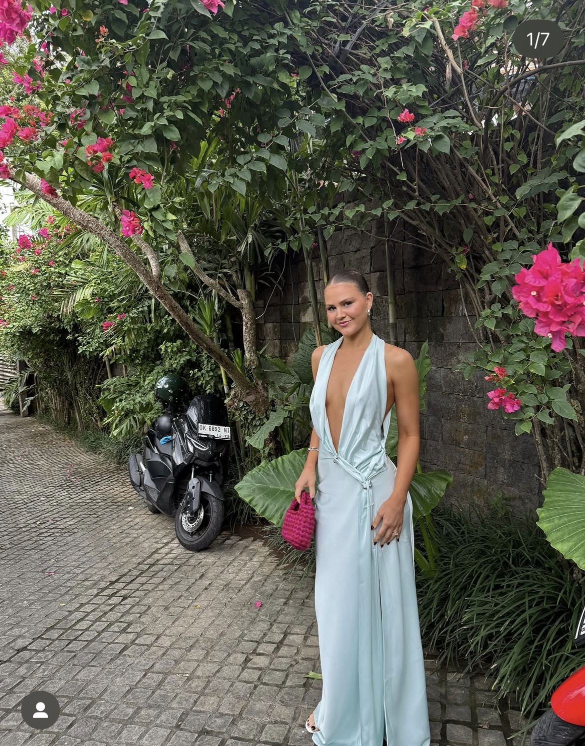 harlow satin dress MISHA Dress Hire - The 'Harlow' Satin Dress (Ice Blue)