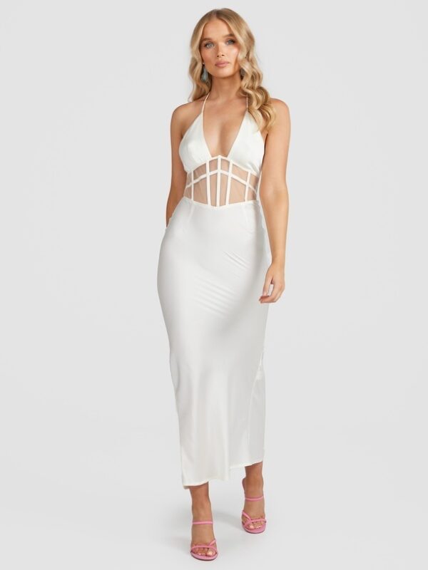 2054-DERMA Department Harlow Dress in White Dress 1