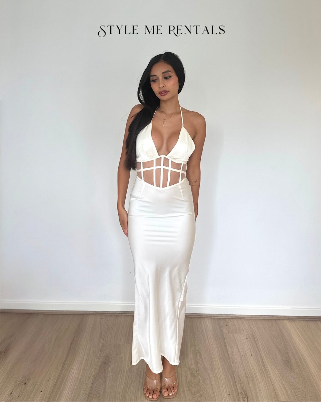 2054-DERMA Department Harlow Dress in White Dress 1