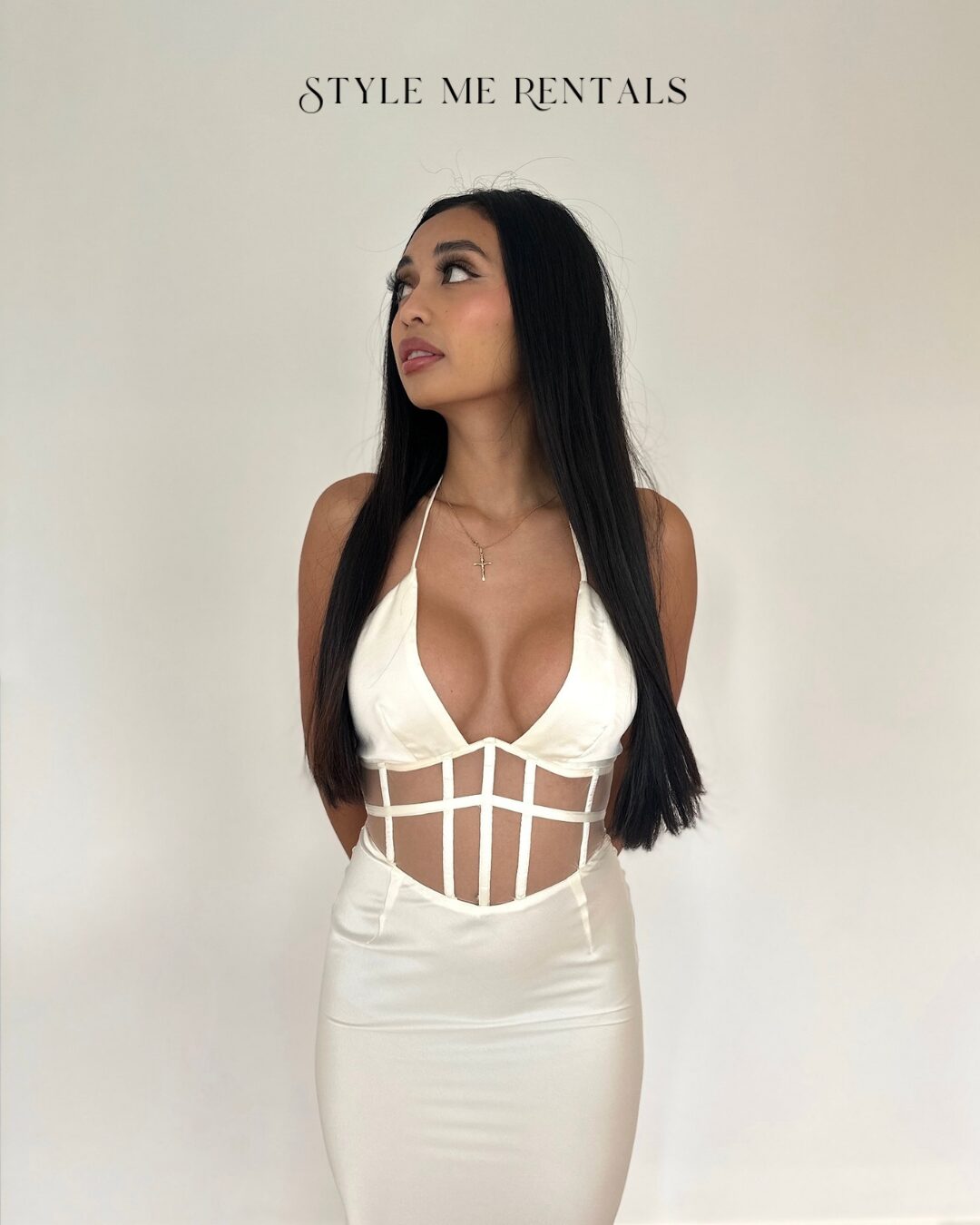 2054-DERMA Department Harlow Dress in White Dress 2