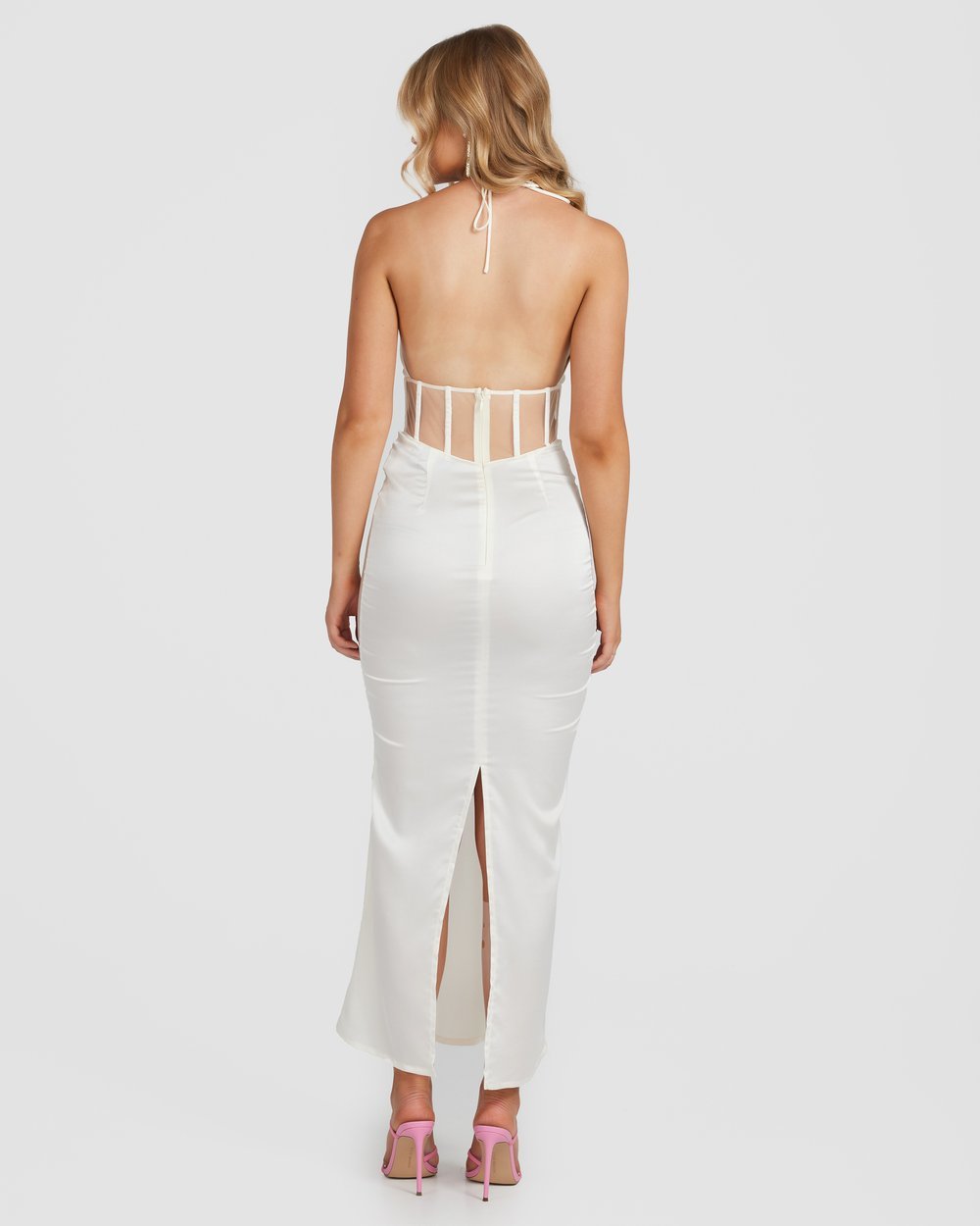 2054-DERMA Department Harlow Dress in White Dress 3