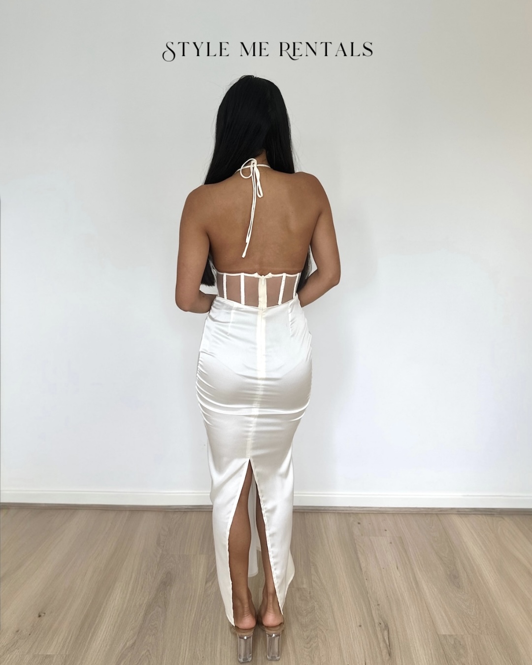 2054-DERMA Department Harlow Dress in White Dress 3