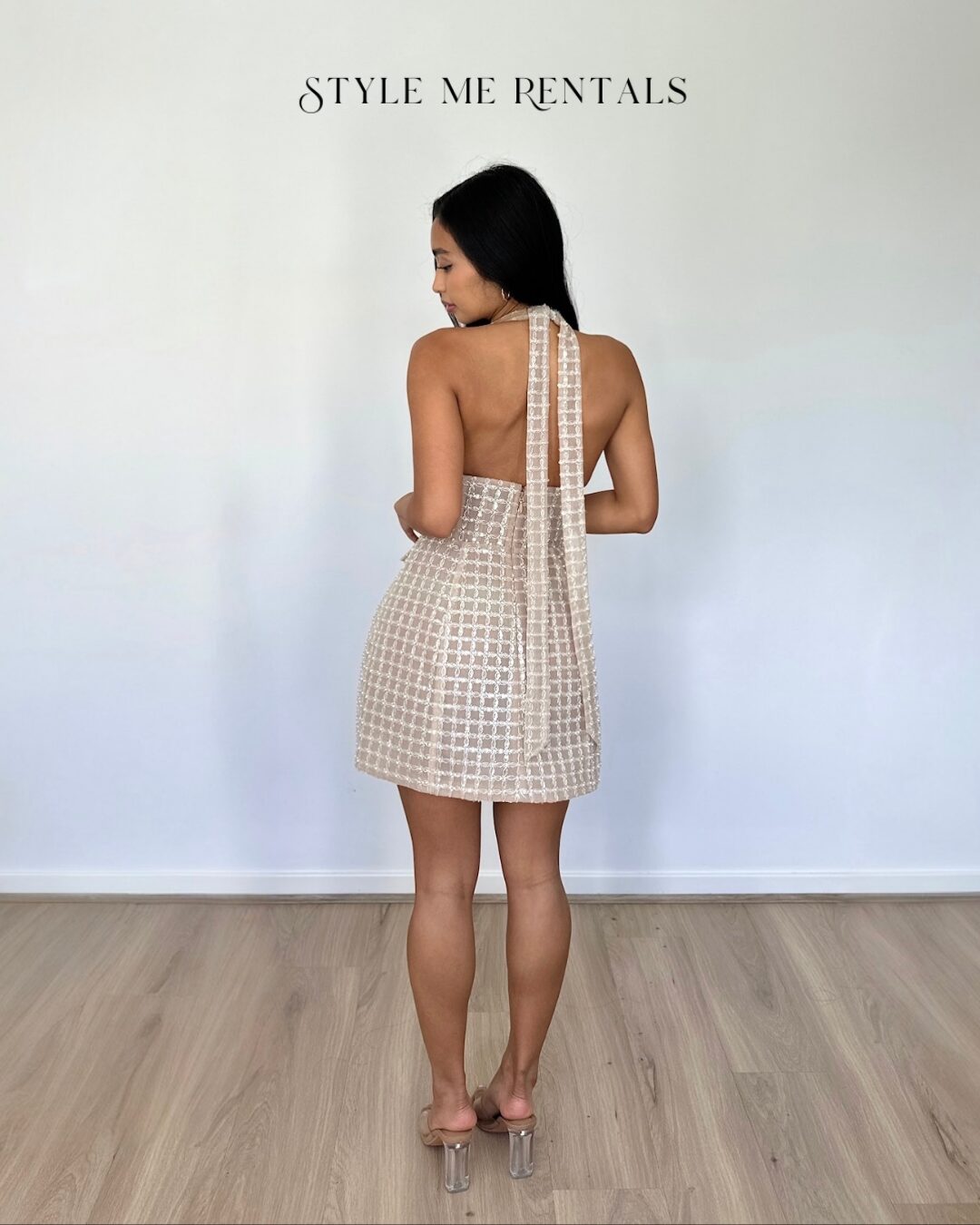 2054-Eliya the Label Roberta Dress Embellished Tan 2