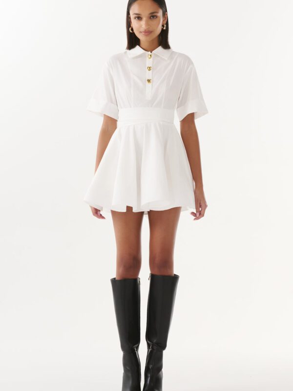 2054-Justin Tong Charlotte Dress White 1