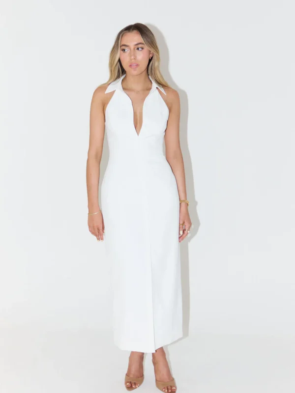 2054-Odd Muse The Ultimate Muse Collar Maxi Dress White 1