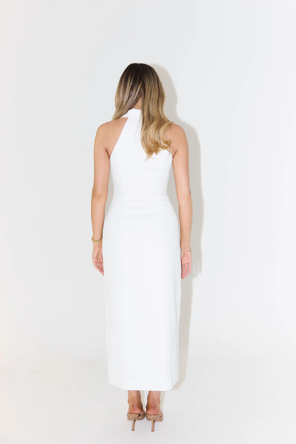 2054-Odd Muse The Ultimate Muse Collar Maxi Dress White 2