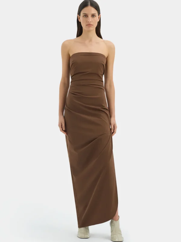 8954-S70-SIR325-1044 Florent Strapless Gown Mocha-25441-SirTheLabel-0373