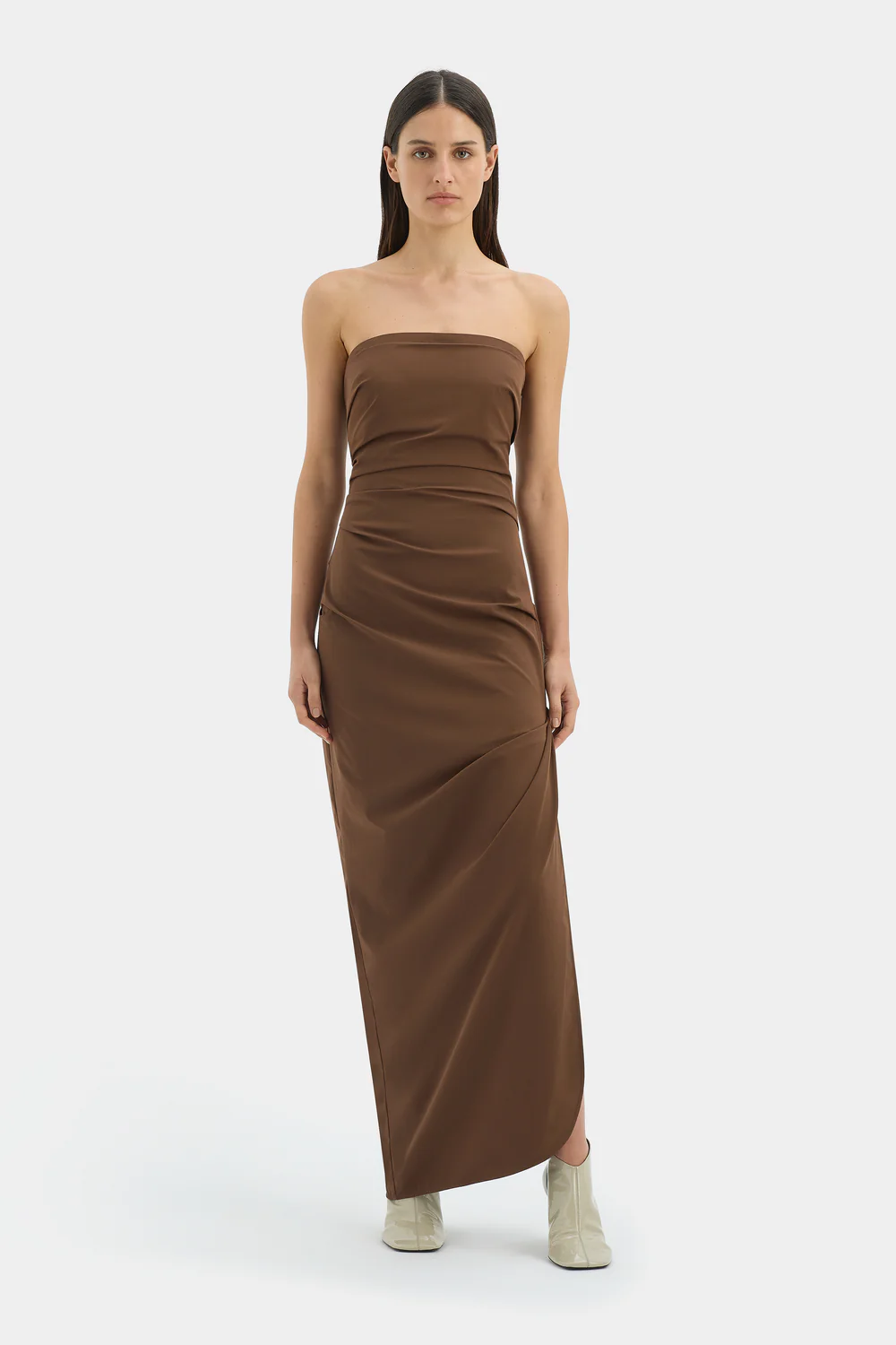 8954-S70-SIR325-1044 Florent Strapless Gown Mocha-25441-SirTheLabel-0373