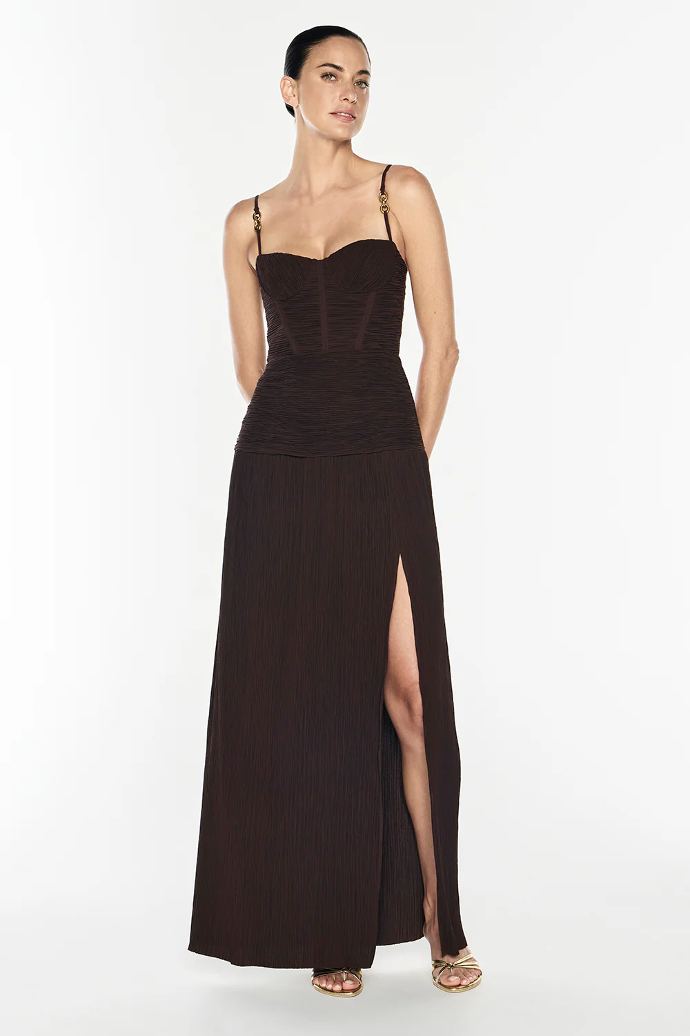 5285-52349-DOUBLE-TIME-PLEAT-DRESS-CHOCOLATE L-06