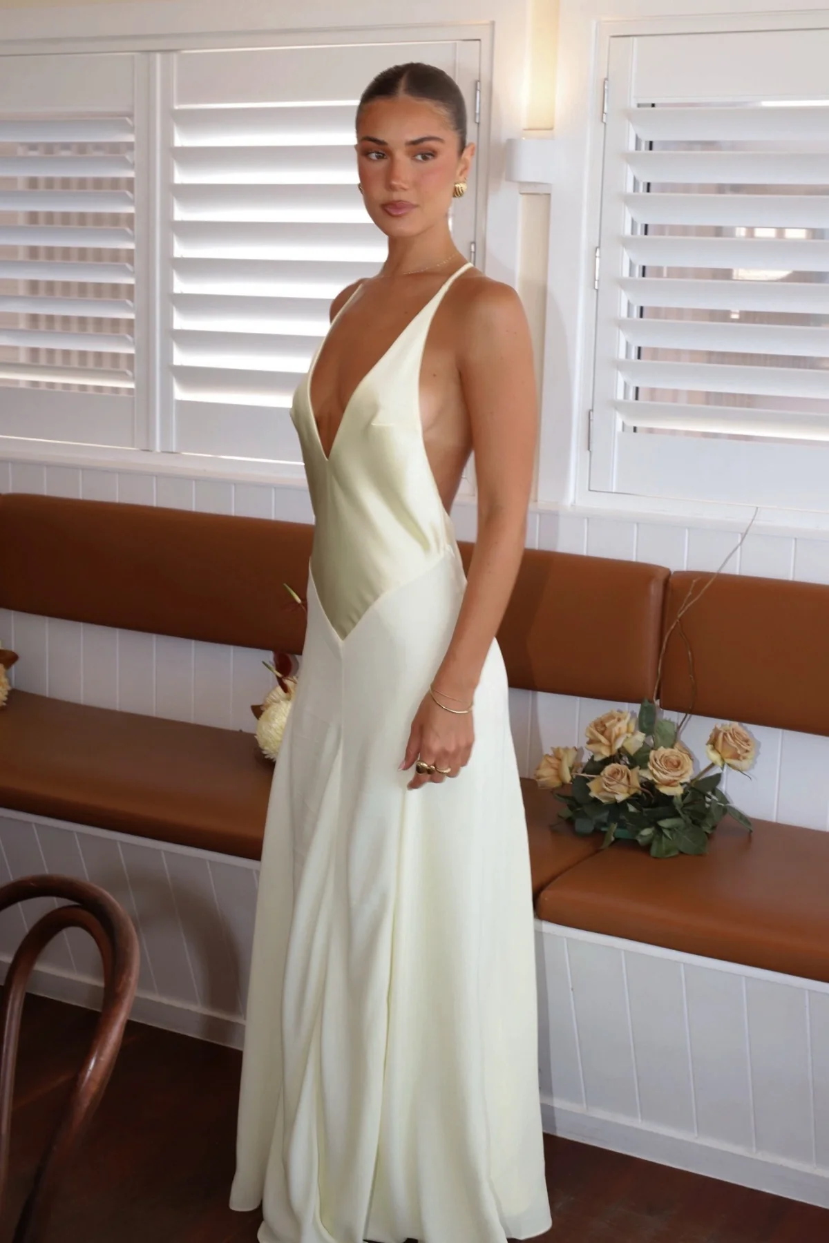 Sneaky Link Jaz Hand V-Neck Maxi Dress Yellow – Rent a Dress