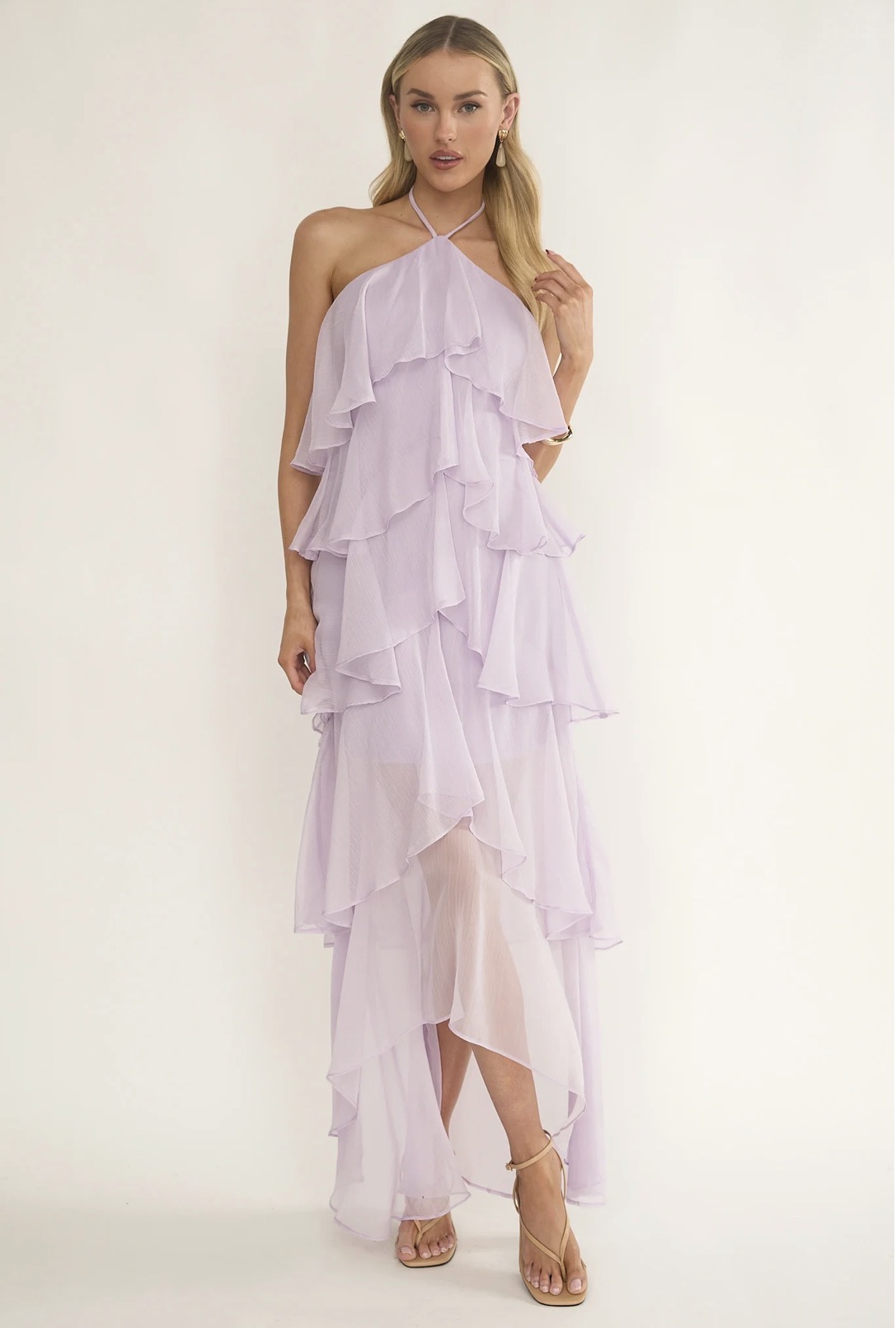 Darylyn Tiered Ruffle Maxi Dress - Selfie Leslie