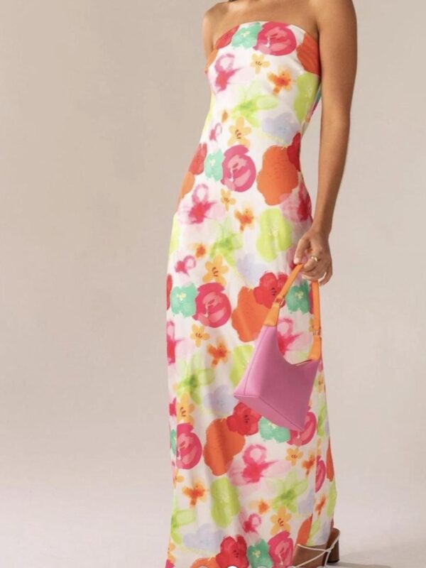 Peppermayo floral satin maxi dress
