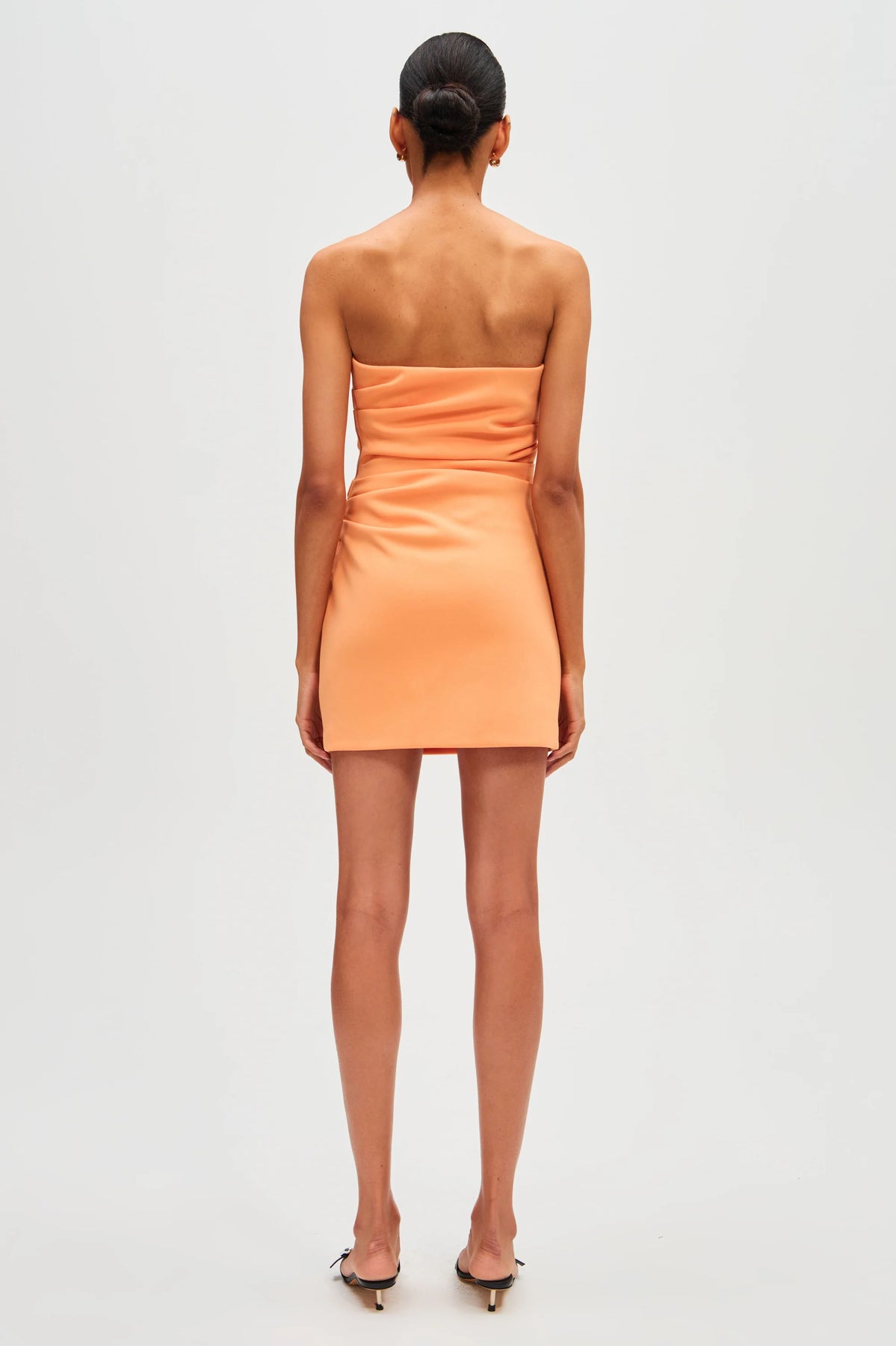 2054-Misha Alston Crepe Mini Dress Tangerine 3