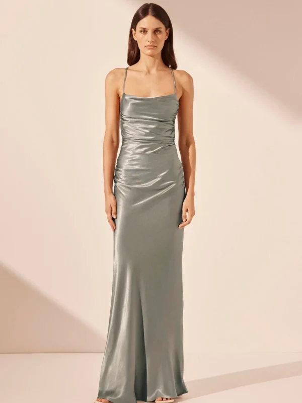 Shona Joy La Lune lace back maxi dress - Sage
