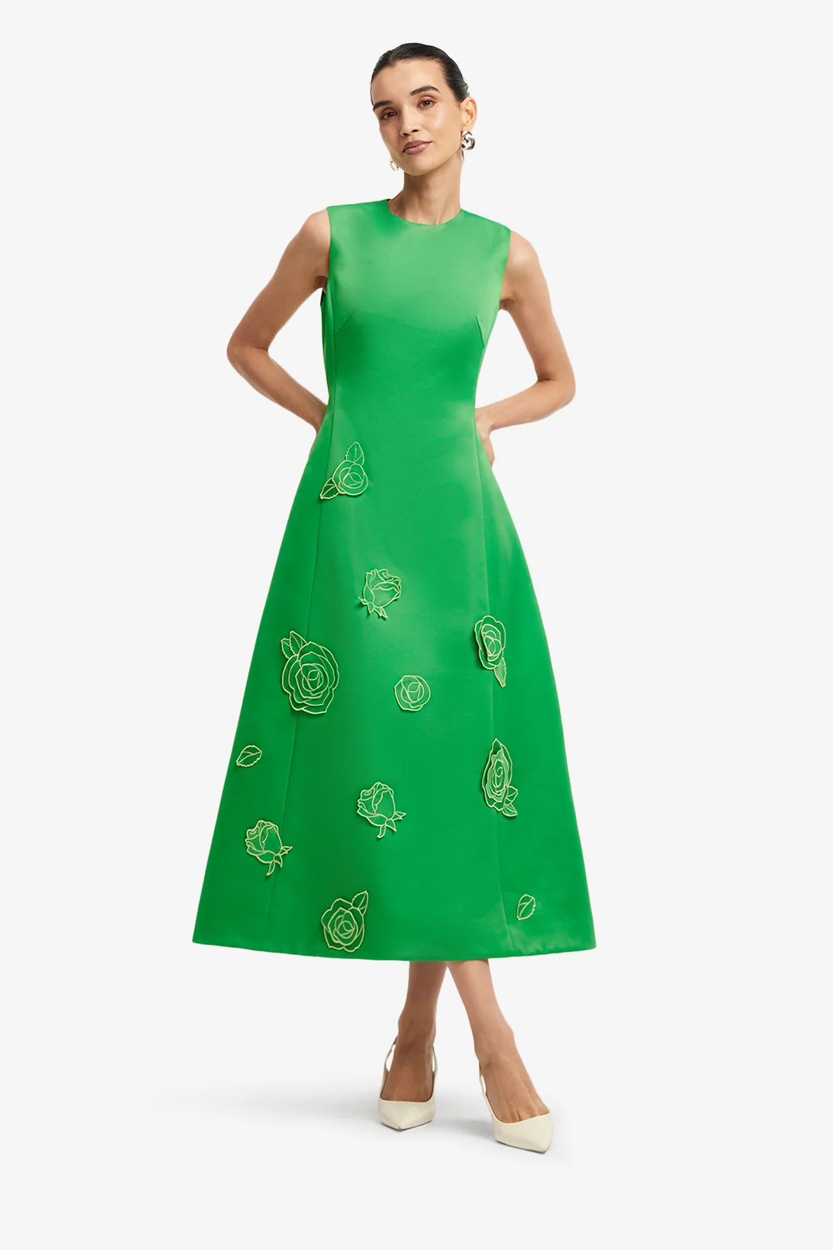 10709-LLSS260101 Cleo-Applique-Sleeveless-Midi-Dress Verdant 028