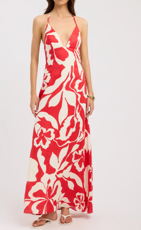 kookai red maxi dress Rent or Hire | Romeo Ring Maxi Dress - Red "Kookai"