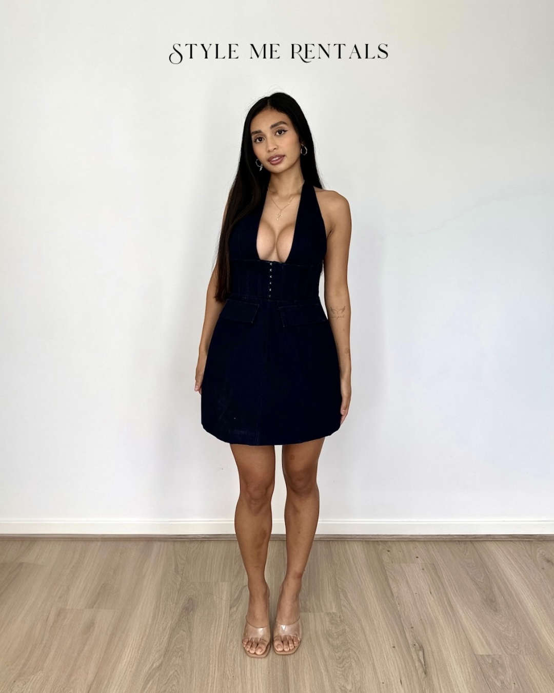 2054-Eliya the Label Roberta Dress Dark Denim 1