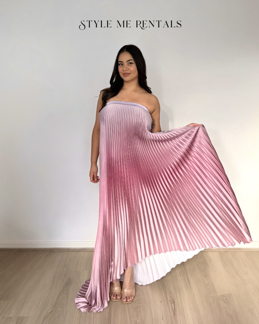 2054-L idee Bisous Strapless Gown Mauve Ombre 1