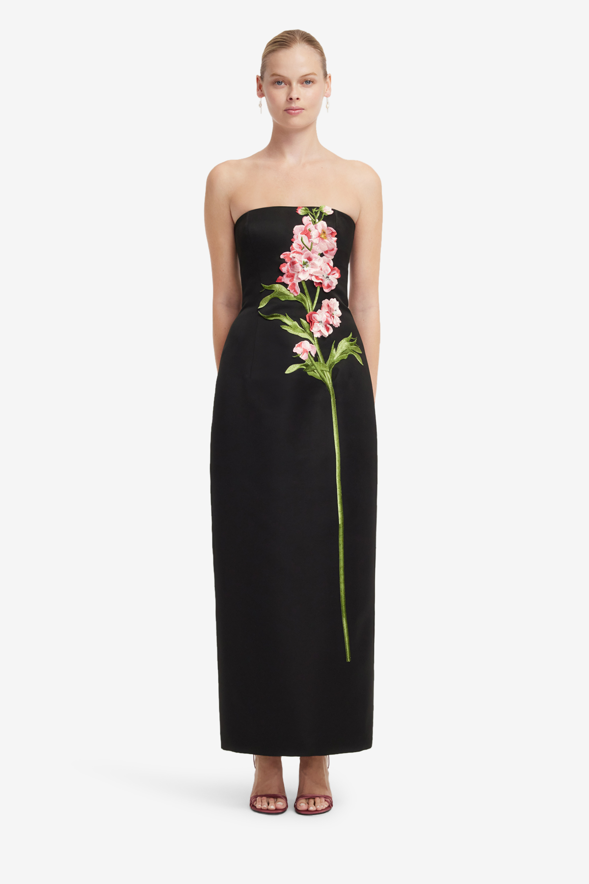 11344-LLFW260033 Rayna-Embroidered-Maxi-Dress Snapdragon-Print-in-Ebony 1