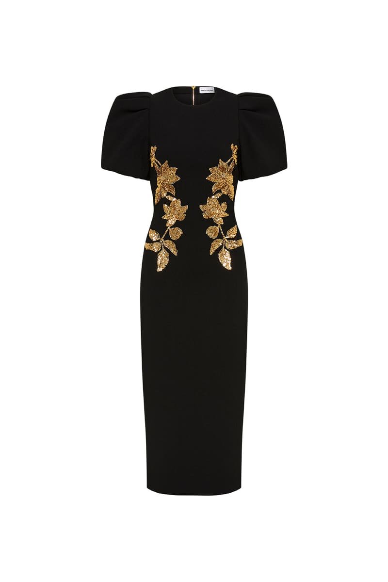 370-Rebecca+Vallance+Versailles+Midi+Dress+in+Black