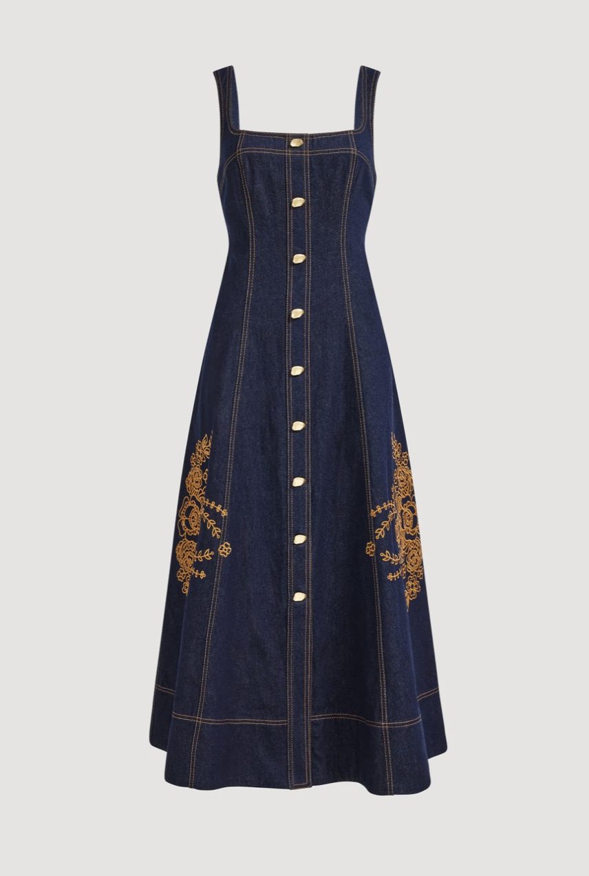 Aje Elora Denim Midi Dress Photo