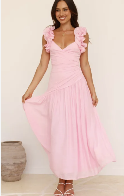Billy J Boutique Alma Maxi Dress pink
