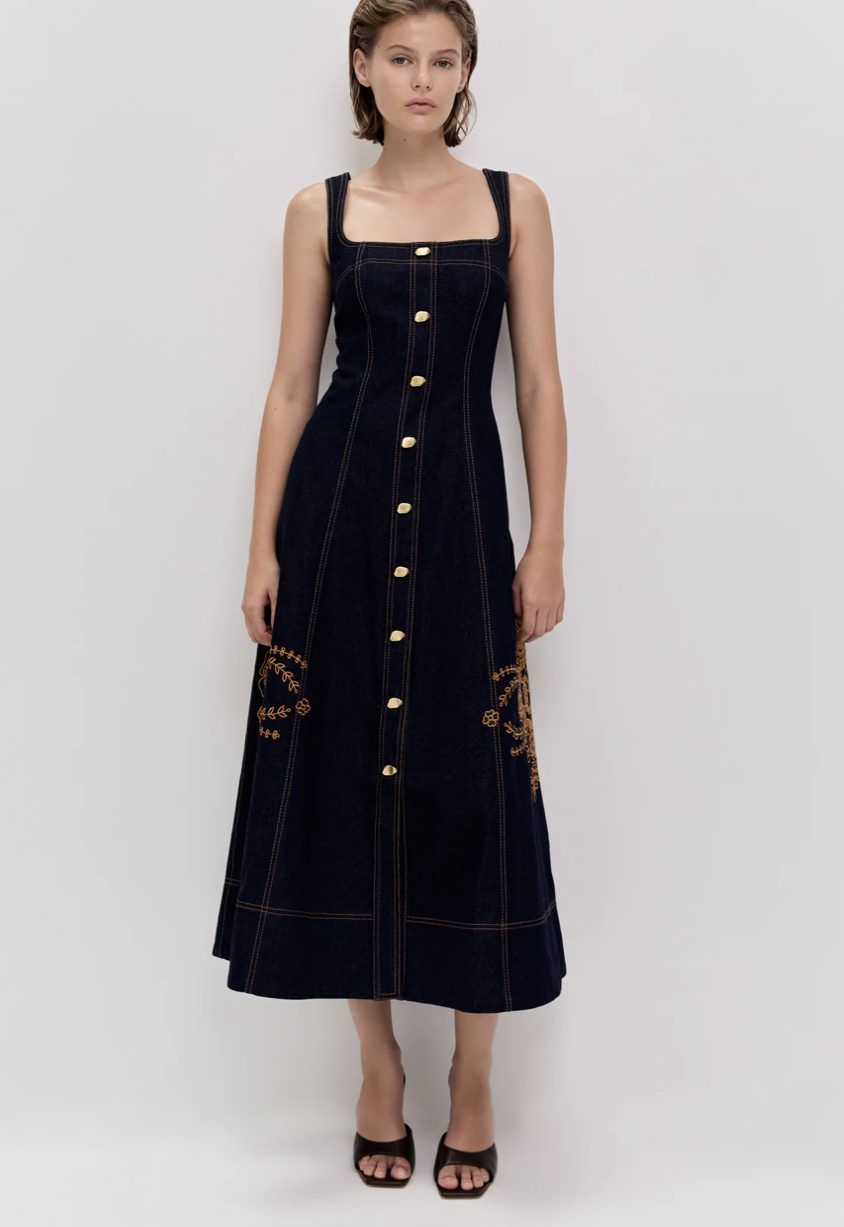 Aje Elora Denim Midi Dress Photo
