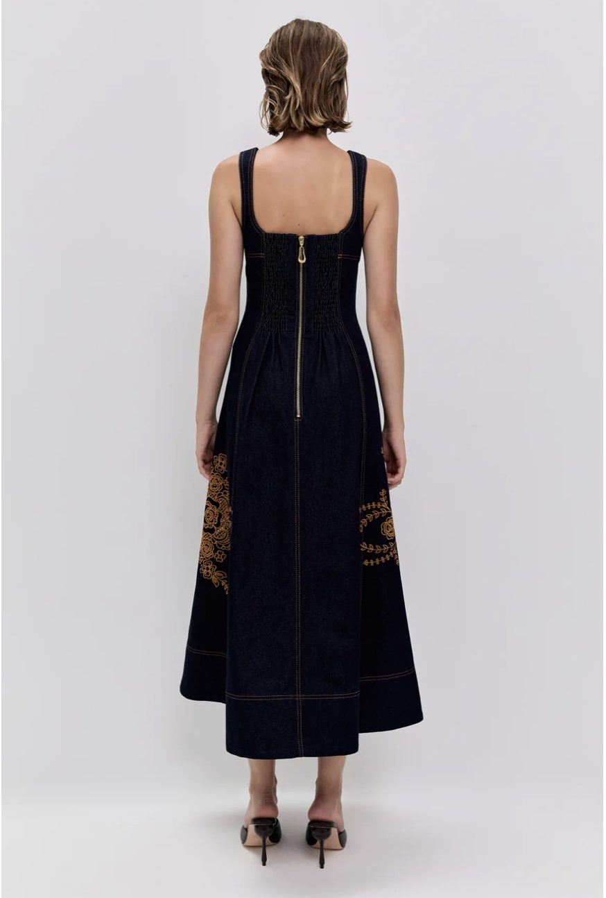 Aje Elora Denim Midi Dress Photo