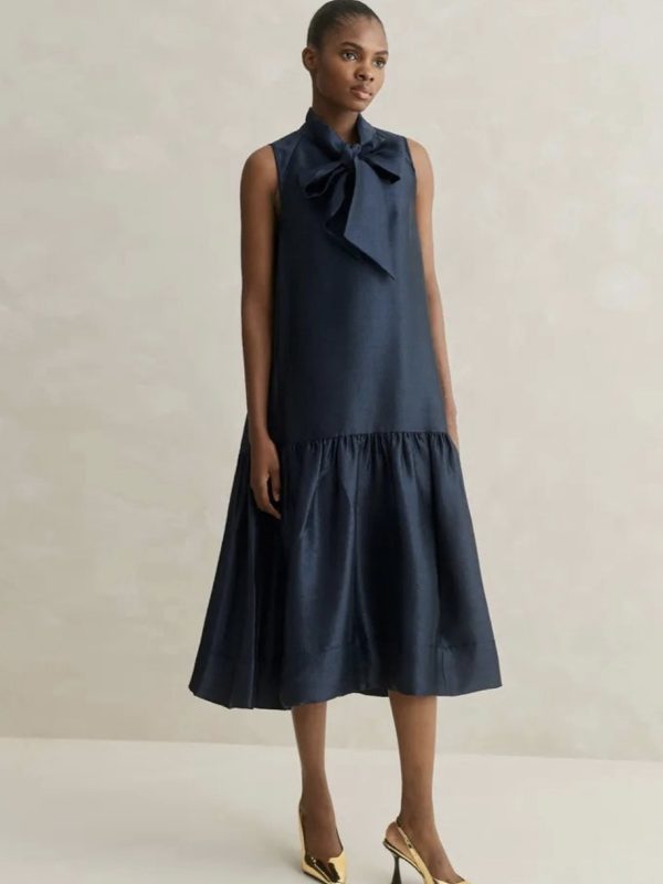 Other Satin Pussybow Midi