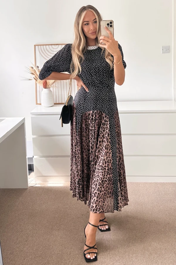 Rixo Meg Leopard Midi Dress Photo