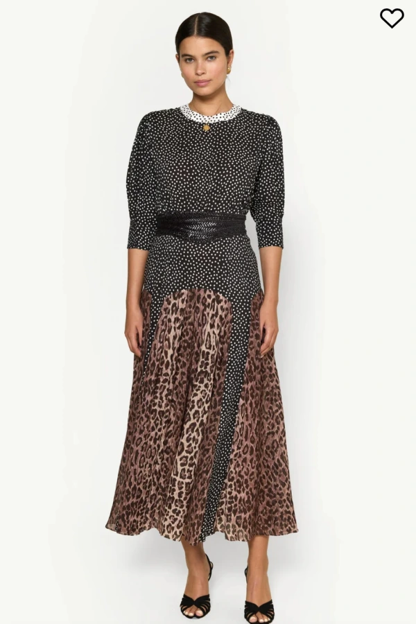 Rixo Meg Leopard Midi Dress Photo
